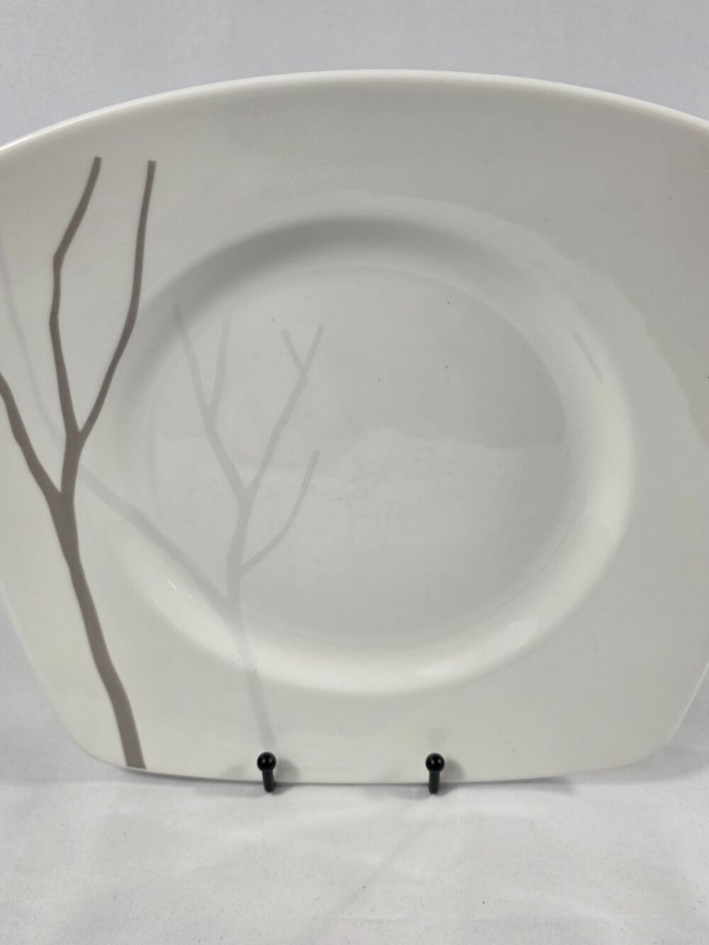 ONE Lenox Park City Square Dinner Plate Off-White with Gray & White Branches